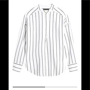 Banana republic split neck blouse m